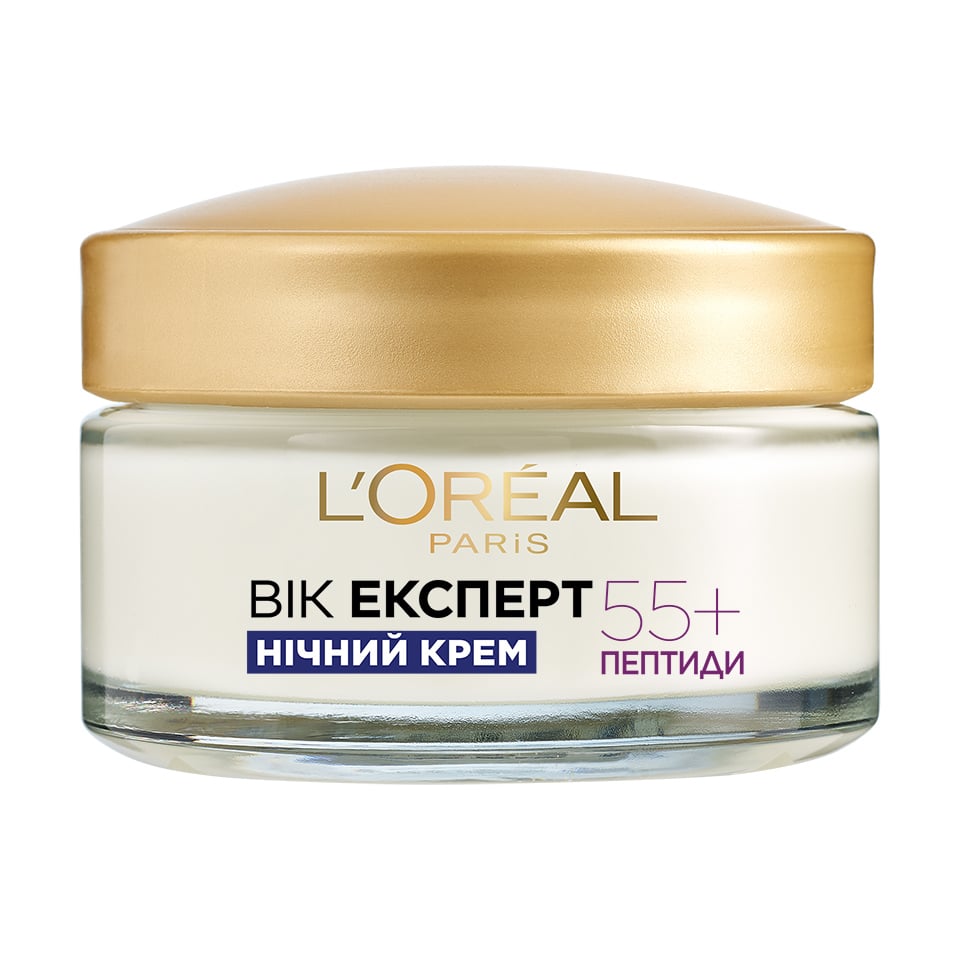 Уцінка! Нічний крем для обличчя L'Oreal Paris Вік експерт, антивіковий догляд, 55+, 50 мл
